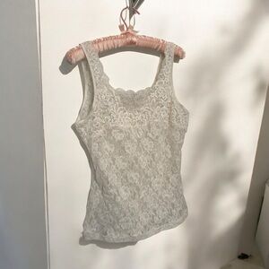 Vintage Lace Cream Top coquette fairy cottagecore L